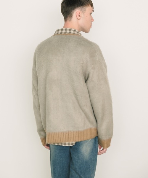 FREE MAX カーディガン FREE MAX Mohair Like Knit Cardigan モヘア