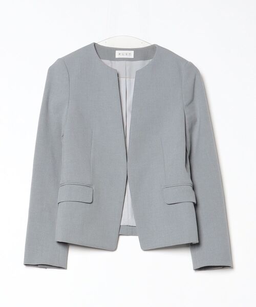 プラステ　ジャケット　グレー PLST 「PLST」 ノーカラージャケット X-SMALL グレー レディース
