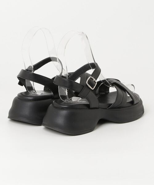 「FIG&VIPER」 フラットサンダル L ブラック レディース_画像2