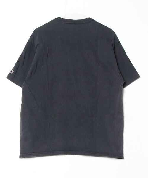 「Champion」 刺繍半袖Tシャツ M ブラック メンズ