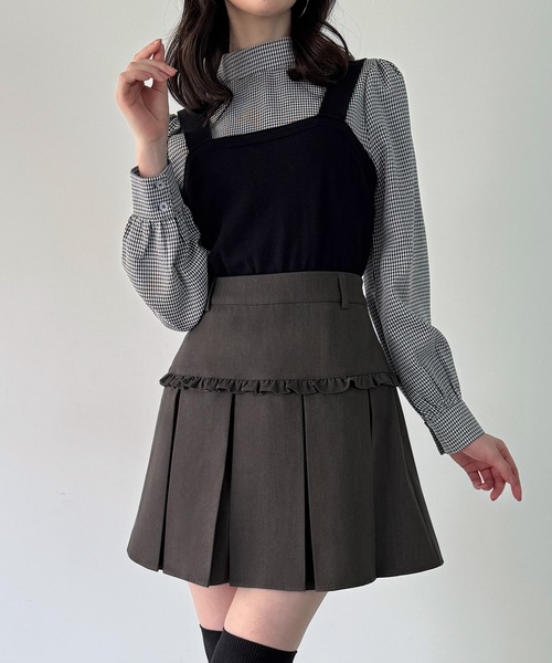 JUNOAH（ジュノア） スカート フリルボックスプリーツスカート