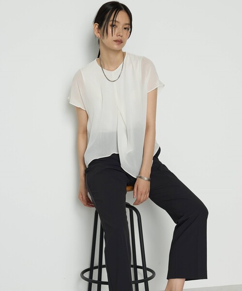 COMME CA（コムサ） ブラウス シャツ リライムジョーゼット ブラウス