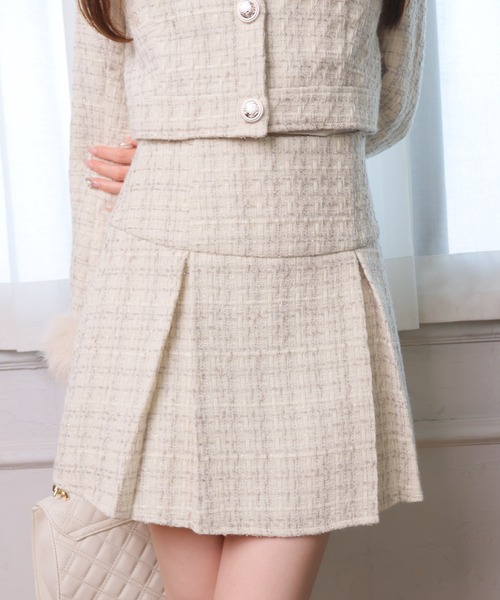 LIP SERVICE（リップサービス） スカート マルチツイードプリーツ