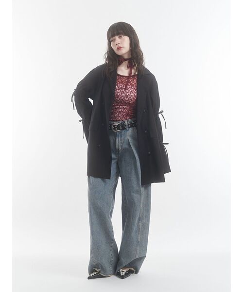 jouetie トップス jouetie tシャツ レースギャザートップス レディース : ZOZOTOWN
