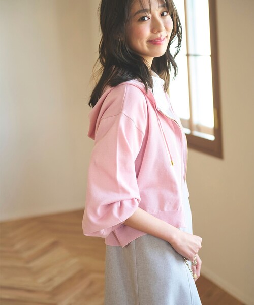 「Feroux」 ニットパーカー F グリーン レディース_画像4