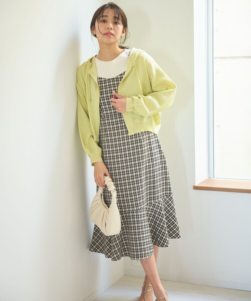 「Feroux」 ニットパーカー F グリーン レディース_画像8