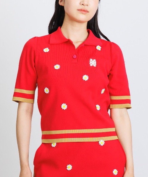 ニット セーター 「LADIES」マーガレットニットポロシャツ レディース