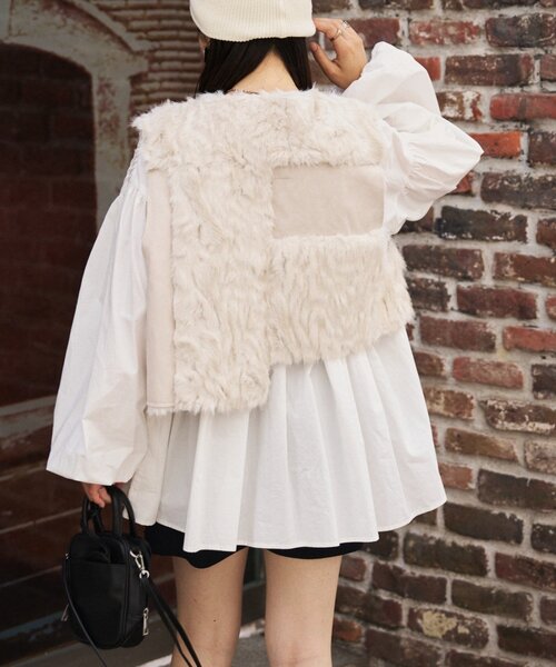 etsinta（エシンタ） ベスト ジレ etsintaリメイクファーベスト