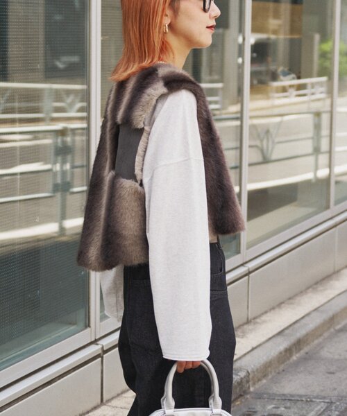 etsinta（エシンタ） ベスト ジレ etsintaリメイクファーベスト