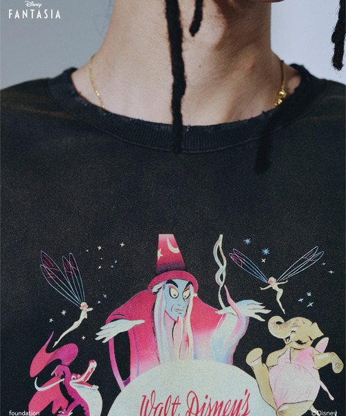 Camphor wood tシャツ Disney Fantasia / / fade graphic tee