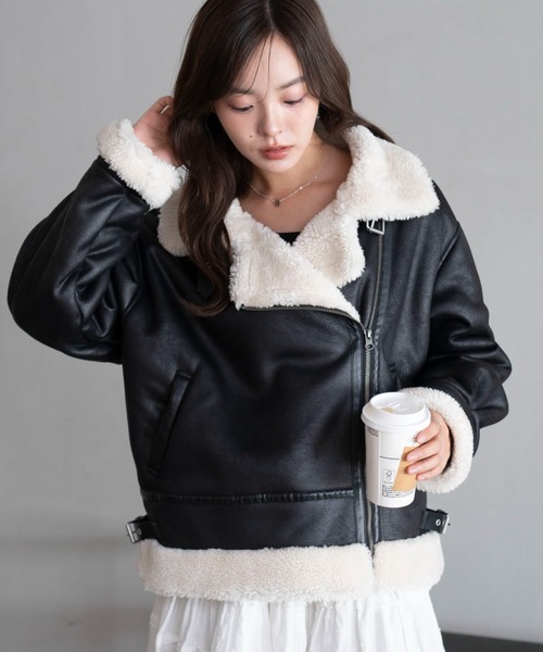 ムートンコート　WWG WEGO（ウィゴー） ムートンコート ボアコート WEGO/フェイク