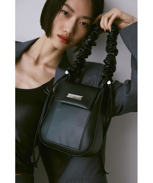 【HAPP】2wayショルダーバック ブラック 2wayフラップワンハンドショルダーバッグ｜ショルダーバッグ