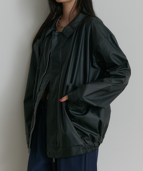 SEN TOKYO ブルゾン アウター ビッグシルエットレザーブルゾン