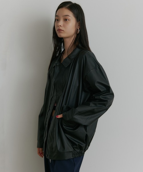 SEN TOKYO ブルゾン アウター ビッグシルエットレザーブルゾン