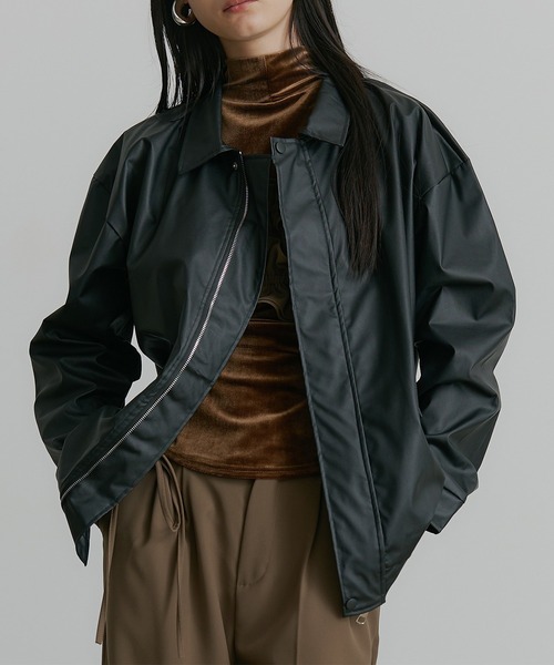SEN TOKYO ブルゾン アウター ビッグシルエットレザーブルゾン