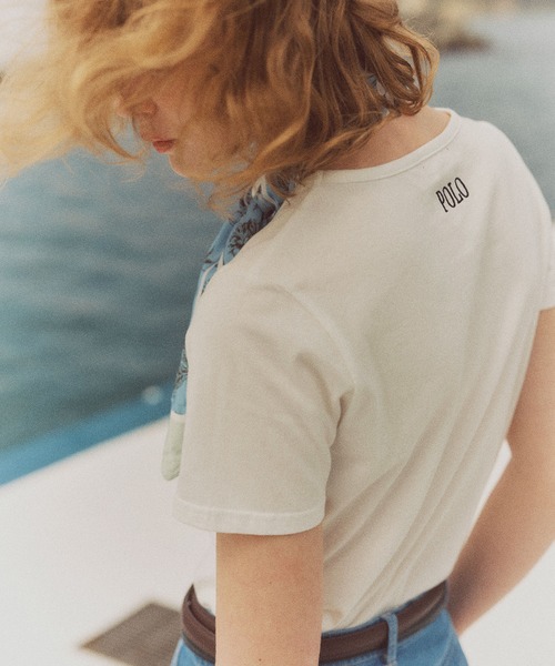 「POLO BCS」 半袖Tシャツ M ホワイト レディース_画像9