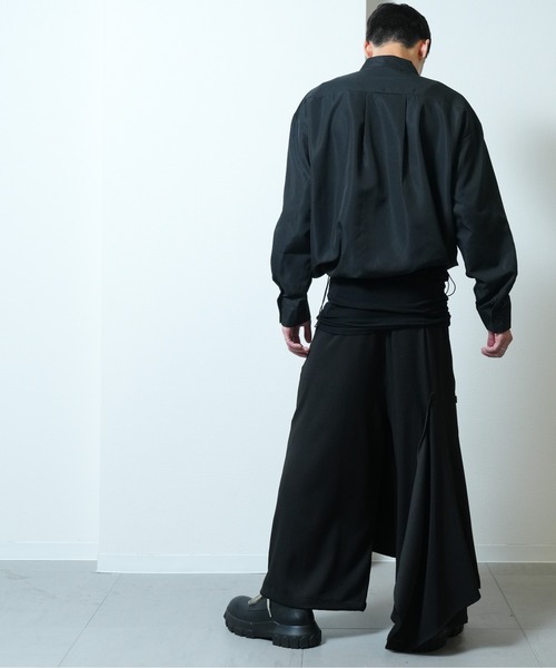Ruze tシャツ Asymmetry loose neck long sleeve cutsew