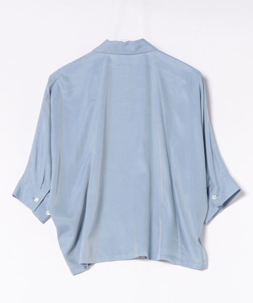「YVON」 半袖ブラウス 9号 サックスブルー レディース_画像2