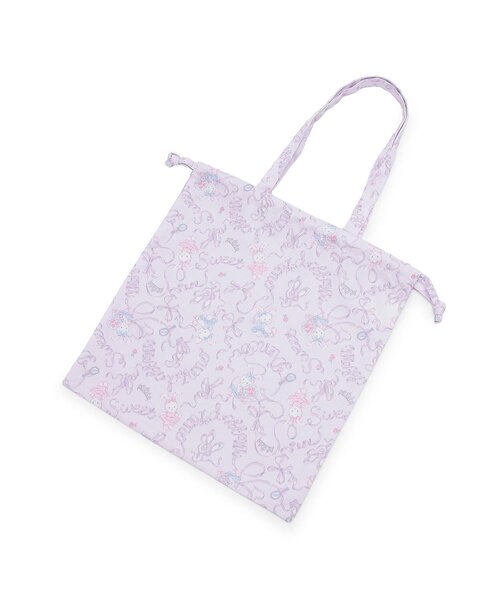 mezzo piano レッスンバッグ 「バレエ」ウサギバレエ柄裏メッシュお