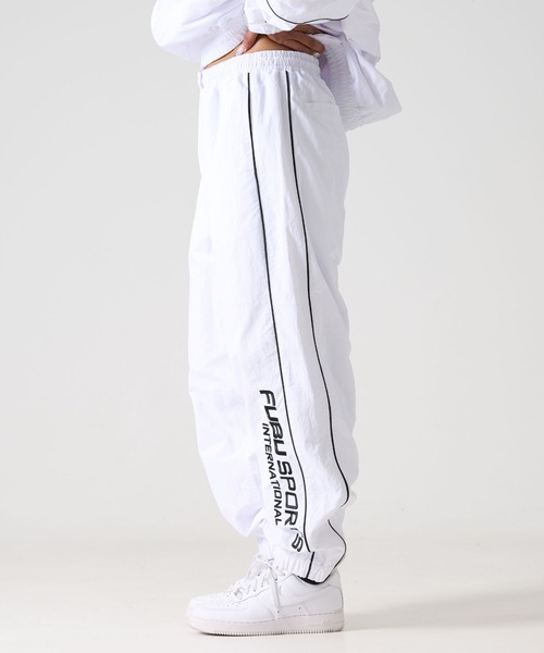 FUBU（フブ） パンツ ブランド ロゴ 刺繍 ウエストゴム サイドライン