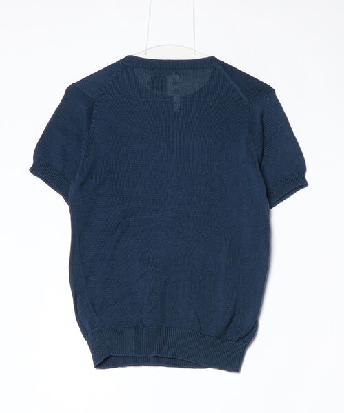 「THIBAULT VAN DER STRAETE」 半袖ニット S ネイビー メンズ_画像2