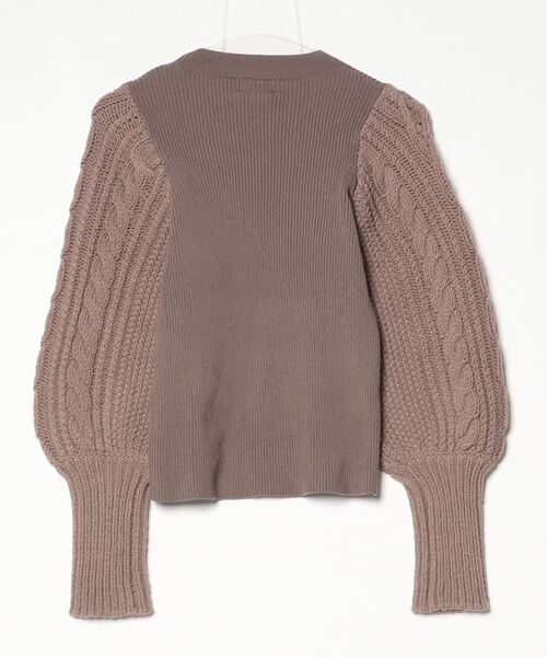 「LANVIN en Bleu」 長袖ニット 38 ブラウン レディース_画像2