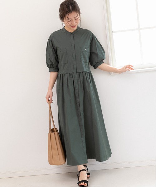 「PREFERIR」 半袖ワンピース LARGE グリーン レディース_画像5