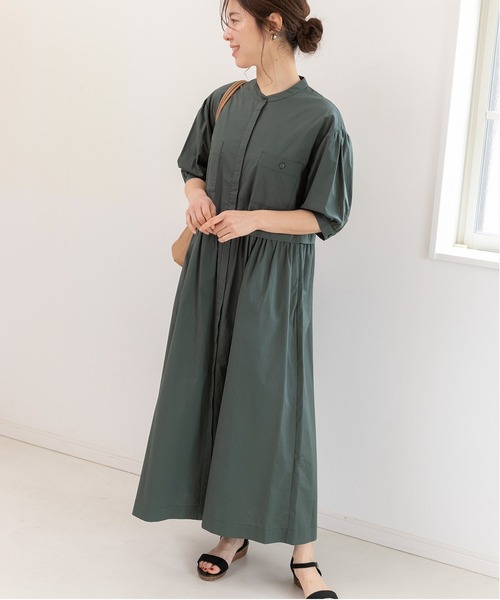 「PREFERIR」 半袖ワンピース LARGE グリーン レディース_画像6