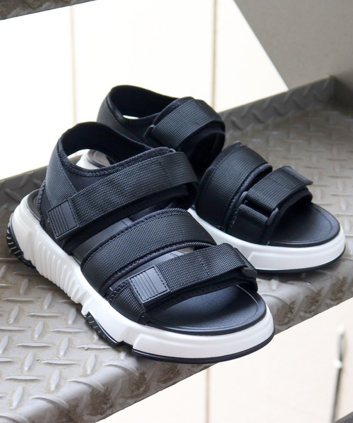 「Dedes」 フラットサンダル 42 ブラック×ブラック レディース_画像7
