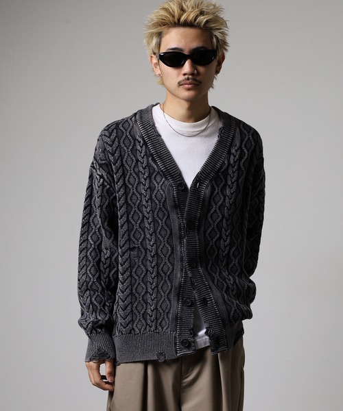 FUNALIVE（ファンアライブ） カーディガン ストーンWASHダメージ加工