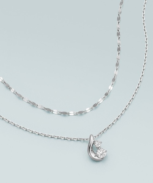 4℃ しずく　プラチナ　ダイヤモンドネックレス ヨンドシーしずく 4℃ しずく プラチナ ダイヤモンドネックレス ショップ ヨンドシー