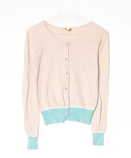 【オシャレ☆Spick&Span Noble】ベージュ　カーディガン Spick&Span Noble」 ニットカーディガン - ベージュ レディース