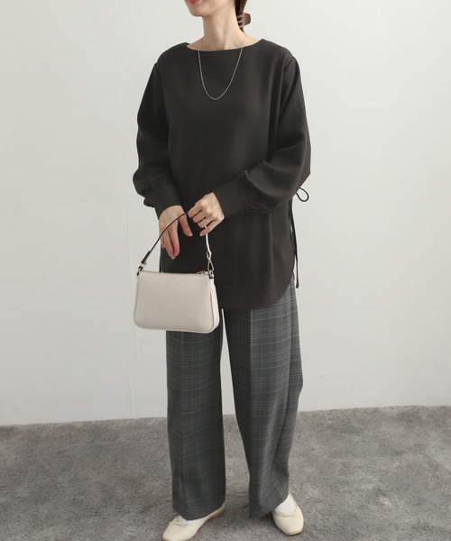 「URBAN RESEARCH DOORS」 長袖ブラウス MEDIUM ブラウン レディース_画像5