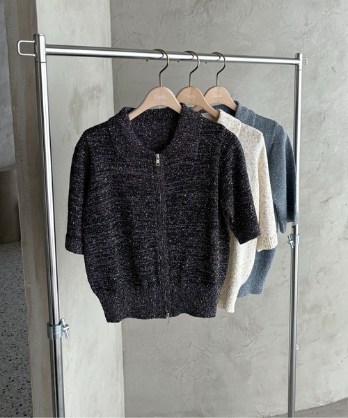 「feepur」 ニットカーディガン MEDIUM ブラック レディース_画像7