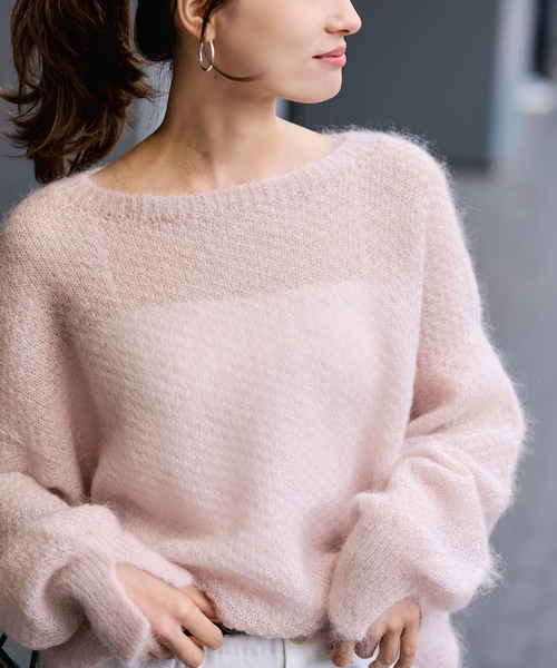 FRAMeWORK（フレームワーク） ニット セーター モヘヤmix カノコ柄プル