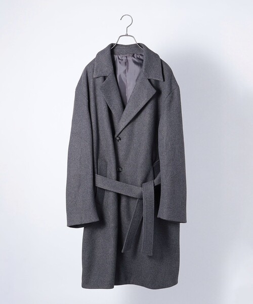 SHIPS any 「SHIPS any」 チェスターコート MEDIUM グレー メンズ