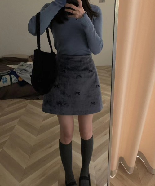「by muni:r」 ミニスカート SMALL ブルーグレー レディース_画像8