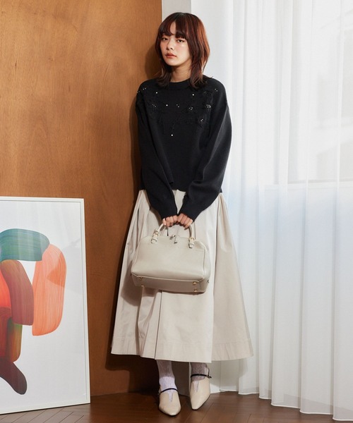 mysty woman（ミスティウーマン） スカート ボリュームサテンスカート