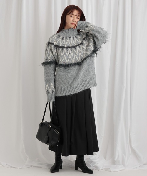 mysty woman（ミスティウーマン） スカート ボリュームサテンスカート