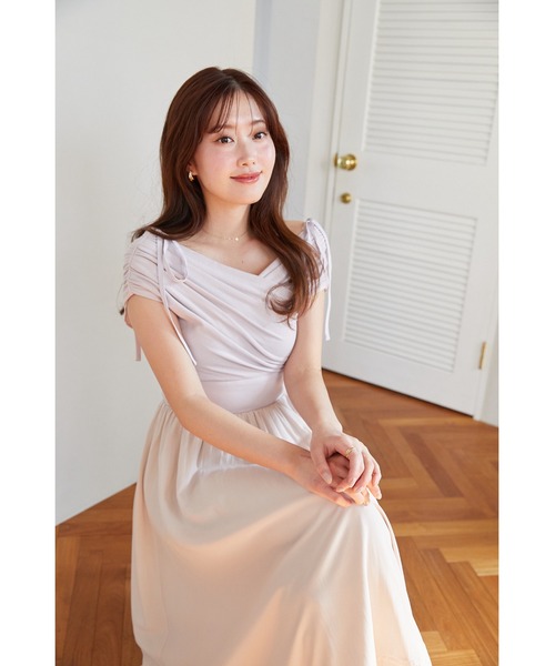「Her lip to」 半袖ワンピース S ベージュ レディースの画像