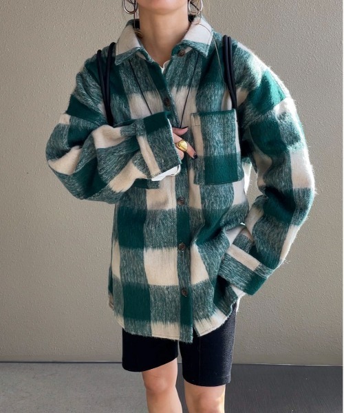 [feepur by saya] рубашка с длинным рукавом MEDIUM зеленый женский 