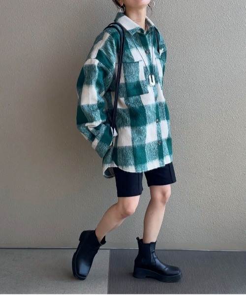 [feepur by saya] рубашка с длинным рукавом MEDIUM зеленый женский 