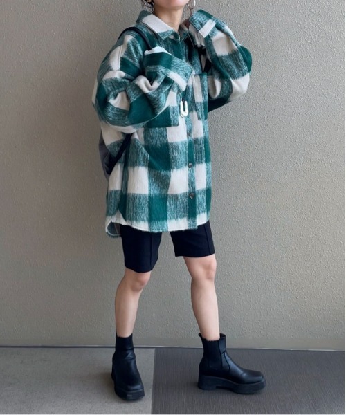 [feepur by saya] рубашка с длинным рукавом MEDIUM зеленый женский 