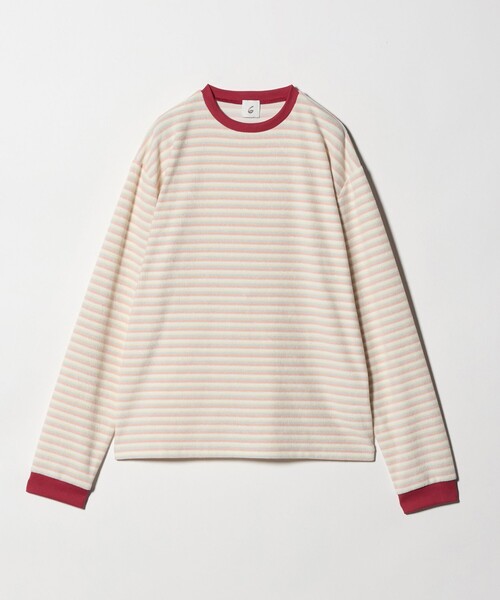 6 tシャツ 「6(ROKU)」パイル ボーダー ロングスリーブ Tシャツ