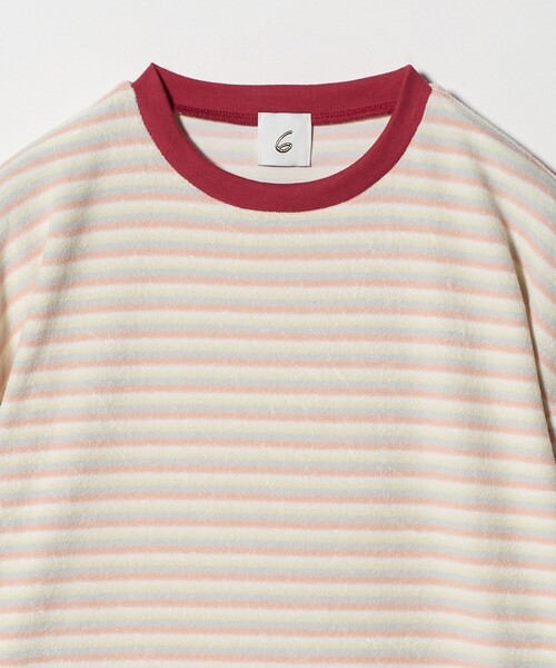 6 tシャツ 「6(ROKU)」パイル ボーダー ロングスリーブ Tシャツ