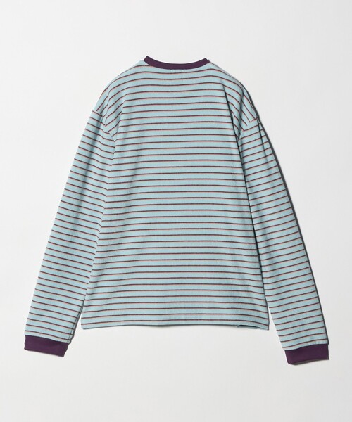 6 tシャツ 「6(ROKU)」パイル ボーダー ロングスリーブ Tシャツ