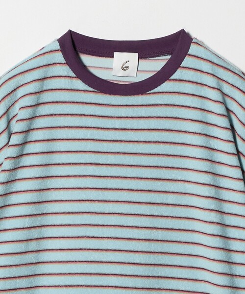 6 tシャツ 「6(ROKU)」パイル ボーダー ロングスリーブ Tシャツ
