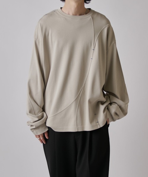 Lui's（ルイス） tシャツ ランダム切替ロングスリーブTシャツ メンズ