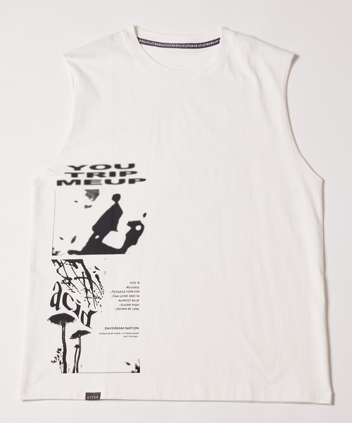 「AIVER」 ノースリーブトップス LARGE チャコールグレー メンズ_画像2