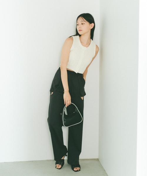 「VANNIE U」 ニットベスト FREE ネイビー レディース_画像8